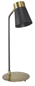 PR Home Luna Schreibtischlampe in messing schwarz E27 60x13,5x30cm