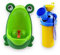 Sobebear Frog Kids Urinal with Portable Pee Bottle, Wall Mounted Potty Trainer for Boys, Easy to Clean Pee Training Set, Splash-Proof Potty Urinal Cup for Boys Ages 1-6