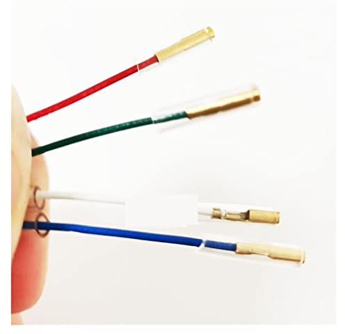 PAKLIF Vinyl-Disc-Player 4PCS Universal Silber Leads Drähte Header Draht Kabel for 1,2-1,3mm Pins Plattenspieler Phono Headshell Tonarm