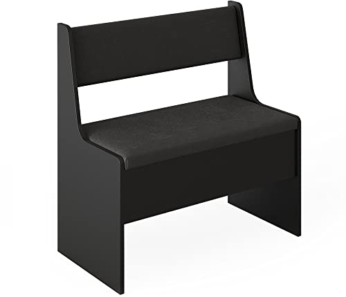 Vicco Esszimmer-Bank Roman, Bank für die Essecke, Schwarz, 76.6 x 41.5 cm