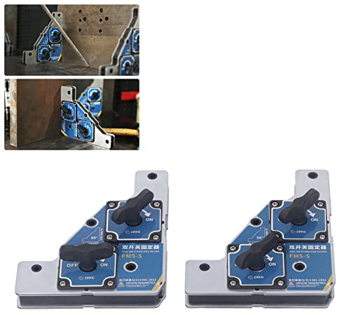 Welding Magnet, Wide Application 2Pcs 90 Degree Welder Fixture 28kg Maximum Pull Out Force 2 Switch for Pipe