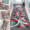 QQrunner Läufer Flur Küche Teppich rutschfest 60x180cm Küchenteppich Patchwork Grau Rot Waschbar Meterware Schlafzimmer Korridor Teppichläufer Lang, Länge Anpassbare, 40-120cm Breit