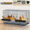 Cages pour poules bon marché avec plateau à ordures et pelle à œufs, grand poulailler d'extérieur/intérieur pliable avec serrure de porte (6 tailles) (Color : D, Size : 120 x 50 x 65 cm)
