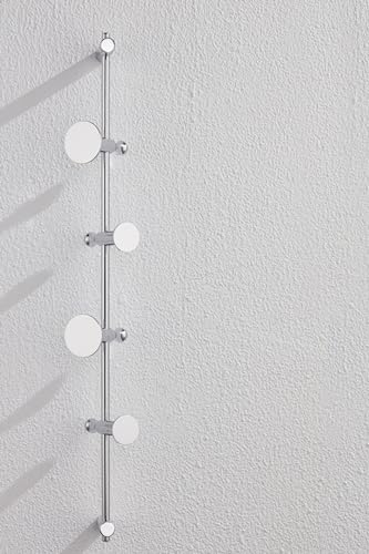 YEAMKE Garderobenständer hängende Wand einfacher Kleiderbügel Kleiderhaken Handtuchhalter, silber
