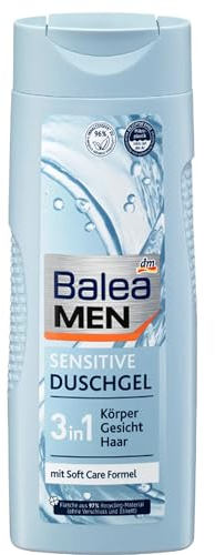Balea MEN Duschgel Sensitive * 3in1 Körper-Gesicht-Haar * 300ml Vegan // Männer Shampoo