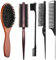 Zhixifan 5 Stück Edges Brush Sleek Bun Bürste Für Sleek Zopf Sleek Bun Bürste Set Bart Pinsel Haarbürste mit Dichten Borsten Haarbürsten für Langes Dickes Lockiges Welliges Trockenes Haar