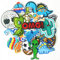 AXEN 30pcs Iron on Patches for Boys, Embroidered Sew On/Iron On Patches Applique for Clothes, Dress, Hat, Jeans, Pant, Shoe,Bags