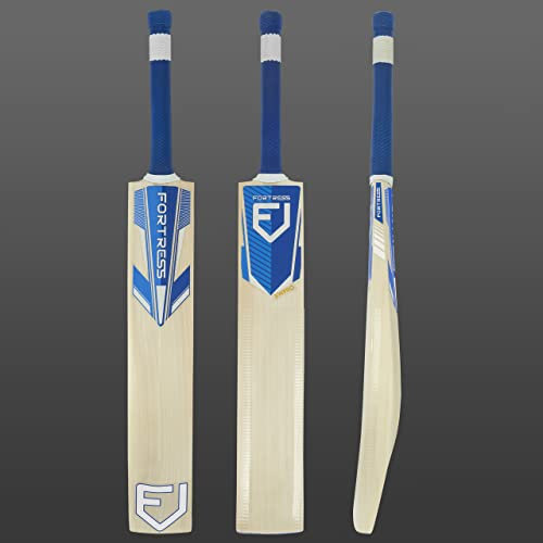Fortress Cricketschläger aus englischem Weidenholz – MCC-konform – 4 Qualitäten und mehrere Größen (Klasse 3, Short Handle - Leicht (Light))