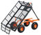 VEVOR Carrello Ribaltabile in Metallo, Carrello Ribaltabile Giardino Telaio Facile Montare, Carriola Utilitaria, Pneumatici 254 mm Carro Ribaltabile Maniglia Convertibile 2 in 1, Capacità 399,1 kg