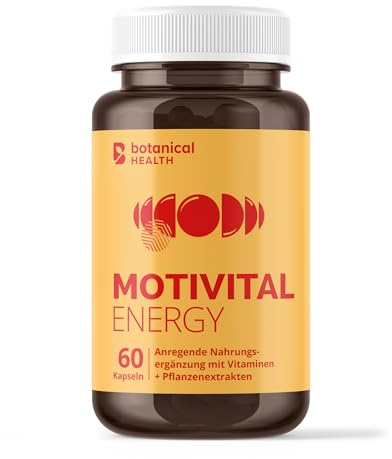 MOTIVITAL Motivation & Lebensfreude Kapseln, 60 Stück, vegan, Stimmungsaufheller mit Griffonia, L-Tyrosin und Rosenwurz, für Psyche, Nerven & Energie, Made in Germany