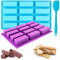 TAIXING 2 Stück Müsliriegel Backform Silikon, Schokoladenform Silikon Backform Riegel mit 12 Mulden, Müsliriegel Form für Schokolade Trüffel Brotbrot Muffin Brownie Eiswürfel Seife