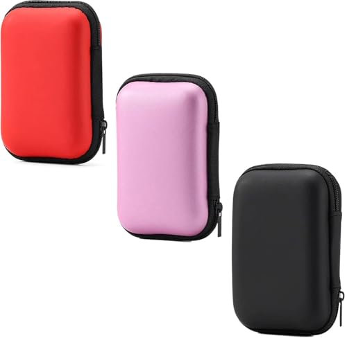 JYNARIX 3 PCS UNO Card Box, Case Hard Waterproof Anti-Scratch Case, Travel Cards Hard Case, Can Accommodate 300+Game Cards, Gifts for Boys (Black, Pink, Red)