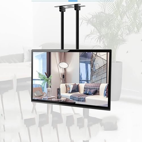 Soporte de techo para TV de 55 y 100 pulgadas, ángulo ajustable, VESA máx. 900 x 400 mm, soporte de TV colgante de doble polo