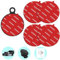 D.SKING 4 Pack 2.76(70mm) Very High Bond Sticky Adhesive Replacement,Circle Double Sided Pads Gule for Dashboard/Windshield Suction Cup Phone Holder Car DVR Home Suction Hooks GPS Navigation (Red)