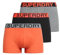Superdry Herren Boxershorts im Dreierpack Karst Mega Schwarz/Schwarz/Leuchtend Orange Meliert S