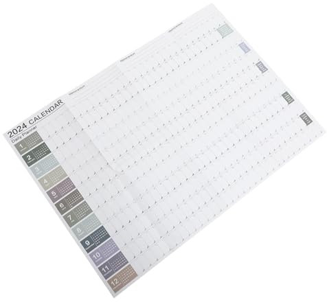 NUOBESTY 1 Satz Wandkalender 2024 Whiteboard-kalender Hängender Kalender 2024 Monatsplaner Kalender Monatlich Alle Co Schule Stehender Flip-kalender Kalender Mit Doppeldrahtbindung Papier