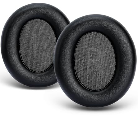 Q30 Replacement Ear Pads for Anker Soundcore Life Q30 Headphones | Soft Protein Leather Earpads Comfortable for Long Periods of Time Easy to Install (Black)