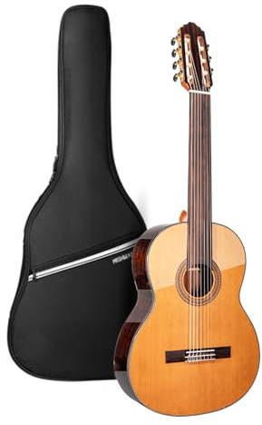 WishMade 7 String Fretless Acoustic Classical Nylon Guitar with Gig Bag