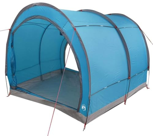 vidaXL Bike Storage Tent with Roof Blue 256 x 222 x 182 cm, Cylindrical, Contemporary Bike Tent, Portable Outdoor Storage Solution, Multifunctional Shelter for Camping and Recreation