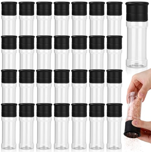 Ferrochef 30 Pcs Plastic Salt and Pepper Grinder Bulk Small Food Grade