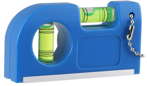 Horizontal/Vertical Magnetic Pocket Level Shockproof Mini Spirit Level Precise Leveling Portable Pocket Leveling Tool for Carpentry, Steel Framing, Scaffolding, Etc Blue