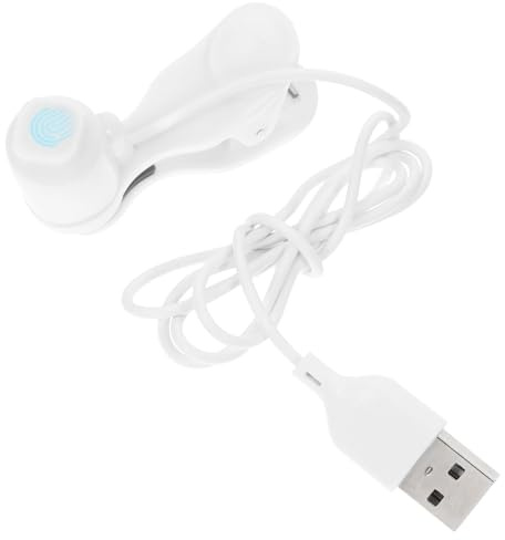 USB Bildschirmklicker mit Clip, Einstellbar, 5V/1A, ABS, Weiß | USB Kabel Enthalten, Rutsch, Digitale Anzeige, für Bildschirm und Tablet, Studio Setup