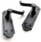 Pair of Black Hammered Victorian Scroll Lever Latch Door Handles ON Back Plate