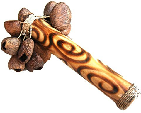 Terrapin Trading Fair Trade Indonesian Balinese shakers rattle/seed stick/calabash tapar nuts