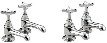 Bristan N 1/2 C CD 1901 Basin Pillar Taps with Bristan N 3/4 C CD 1901 Bath Pillar Taps