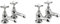 Bristan N 1/2 C CD 1901 Basin Pillar Taps with Bristan N 3/4 C CD 1901 Bath Pillar Taps
