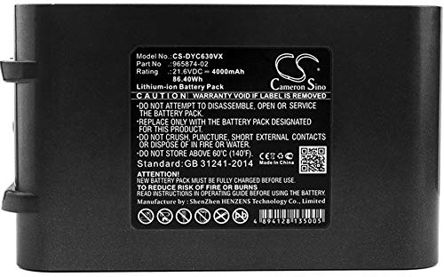 21,6V Akku für Dyson V6 DC59 DC61 DC72 | 4000mAh | ersetzt 205794-01/04 965874-02