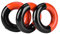 Dioche 3Pcs Weighted Swing Ring, Club Warm Up Swing Weight Rings for Practice/Training, Weighted Donut Accessories, Red & Black