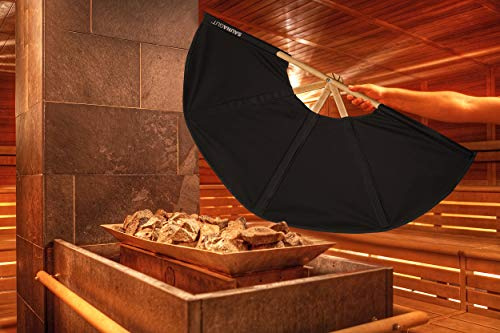 SAUNAGUT® Aufgussfächer (JUMBO, Schwarz)
