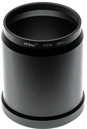 vhbw 58 mm Filteradapter kompatibel mit Panasonic Lumix DMC-FZ72 Kamera Objektiv - Adapter in Tubusform