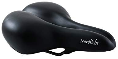 P&P pro cycling P&P Bequemsattel 'Nordlicht Elastomer 821', Uni, 260 x 210 mm, 615 g, schwarz