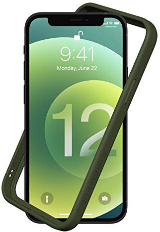 RhinoShield Bumper Case kompatibel mit [iPhone 12 Pro Max] | CrashGuard NX - Stoßdämpfende Schutzhülle im schlanken Design - 3.5 Meter Fallschutz - Camo Grün