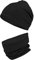 TupTam Unisex Kinder Beanie Mütze Schlauchschal Set, Farbe: Schwarz, Größe: 50-52