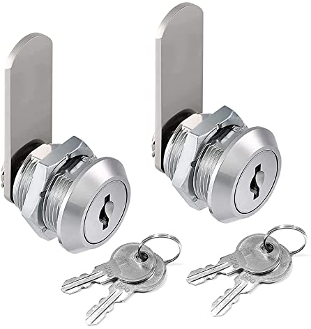 2 Stück Briefkastenschloss 16mm, Gleichschliessend, Möbelschloss, Spindschloss, Key Alike Drawer Lock, Hebelschloss für Briefkästen, Schranktüren, Möbel Verwendet