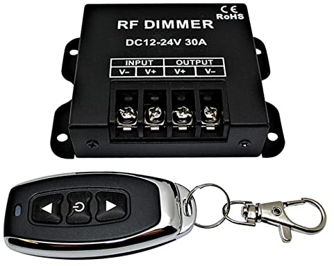 LED Fernbedienung Dimmer 12V 24V 30A 360W PWM Regler DC Metallgehäuse Kabel LED-Streifen 12 24 V