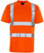 Mens Hi Vis Reflective Crew Neck T Shirt Adults Short Sleeve High Visibility Shirt Top Orange