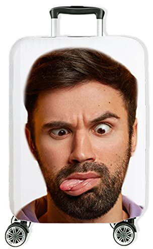 Personalisierte Hochelastische Reise-Koffer Abdeckung mit deinem Foto Schutzabdeckung Kofferschutzhülle Kofferbezug Kofferhülle Groß 27-30 L Foto [083]