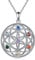 YFN Blume des Lebens Halskette Sterling Silber 7 Chakra Heilung Anhänger Kette Spiritual Yoga Schmuck Lebensblume Geschenke für Damen Mädchen