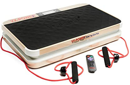 VX-Power Slimplate Digital - Vibration Plate Whole Body Vibration Platform Exercise Machine for Weight Loss, Toning & Wellness (Gold/White)