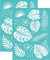 OLYCRAFT 2 Stück 14x19.5 cm Blätter Selbstklebende Siebdruck Schablonen Tropische Pflanzen Wiederverwendbar Mesh Schablonen Schildkrötenblätter Transfer Für DIY T-Shirt Stoff Malerei Dekoration