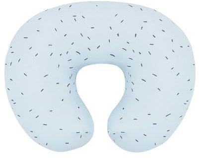 Kikkaboo Stillkissen Bear with me rund 50 cm, 100% Baumwolle, Bezug abnehmbar blau