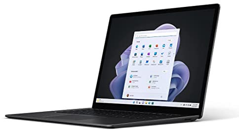 Microsoft Surface Laptop 5 Super-Thin 15 Inch Touchscreen Laptop - Black - Intel EVO 12th Gen Core i7, 16GB RAM, 512GB SSD, Windows 11 Home, UK plug, 2022 Model
