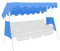 Angerer Freizeitmöbel GmbH Hollywoodschaukel Sonnendach - passend für viele 3-Sitzer Hollywoodschaukeln - Schaukeldach Made in Germany (Swingtex hellblau, 200 x 120 cm)