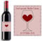 Étiquette pour bouteille de vin ou de champagne modèle coeur - Personnalisable - Cadeau original