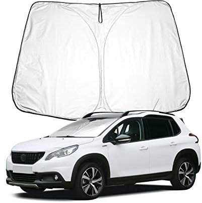BIXUAN 2008 Parasol compatible con Peugeot 2008 2014-2019 parabrisas coche cubierta parabrisas delantero protección antiviento para parabrisas delantero bloqueado cubierta UV