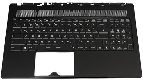 MSI GS63VR 6RF Ghost Pro (MS-16K2) original Tastatur inkl. Topcase DE (deutsch) schwarz/schwarz mit Backlight